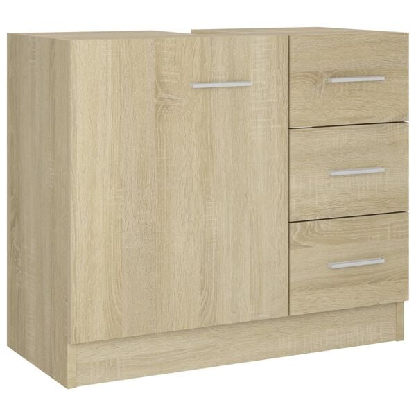 vidaXL Armoire d'évier Chêne sonoma 63x30x54 cm Bois d'ingénierie