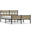 vidaXL Cadre de lit sans matelas ch&ecirc;ne sonoma 137x190 cm