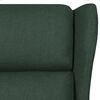 vidaXL Fauteuil de massage Vert fonc&eacute; Tissu