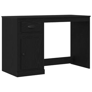 vidaXL Bureau Ch&ecirc;ne noir 50 x 115 x 75 cm Bois d'ing&eacute;nierie