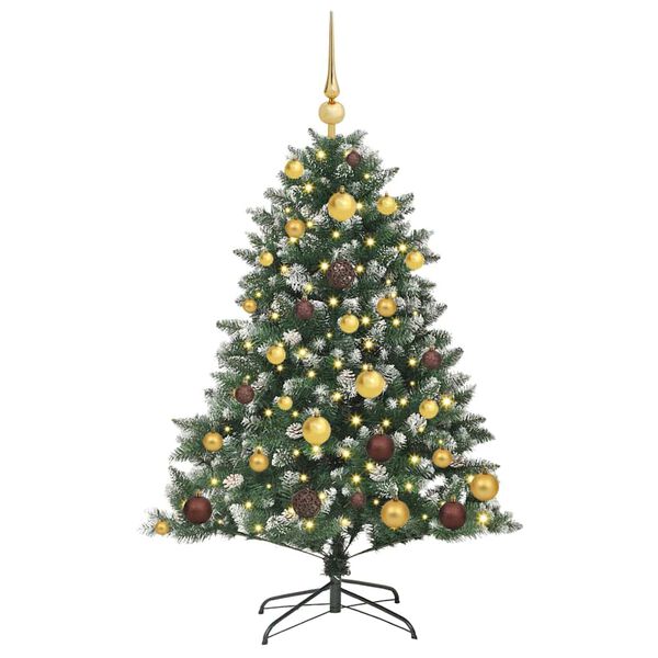 vidaXL Sapin de No&euml;l artificiel Vert 120 cm PVC, plastique et acier