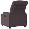 vidaXL Fauteuil de massage inclinable électrique Marron foncé Tissu