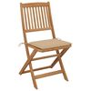 vidaXL Chaises pliables de jardin lot de 4 avec coussins Bois d'acacia