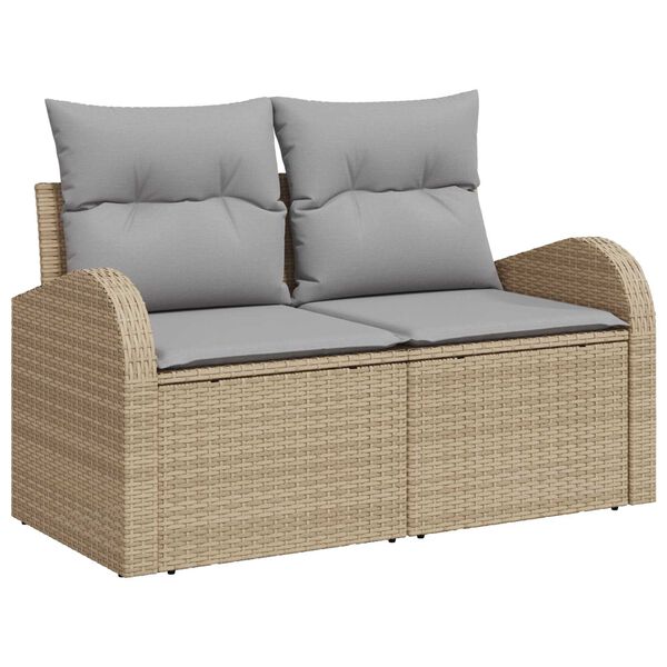 vidaXL Ensemble de canap&eacute; de jardin 8 pcs beige et gris clair
