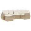 vidaXL Salon de jardin avec coussins 6 pcs beige r&eacute;sine tress&eacute;e
