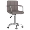 vidaXL Chaise pivotante de bureau Taupe Tissu