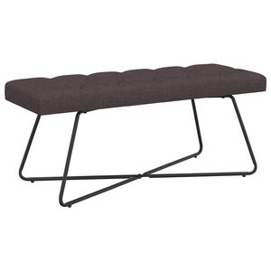 vidaXL Banc avec capitonnage bouton Marron fonc&eacute; 110 x 40 x 46 cm