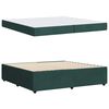 vidaXL Cadre de lit avec matelas Vert fonc&eacute; 200 x 200 cm tissu