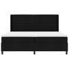 vidaXL Lit &agrave; ressorts avec matelas Noir 200 x 200 cm tissu