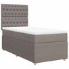 vidaXL Sommier &agrave; lattes de lit avec matelas Taupe 80x200 cm Tissu