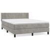 vidaXL Sommier &agrave; lattes de lit et matelas Gris clair 140x200cm Velours