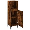 vidaXL Armoire de bain ch&ecirc;ne fum&eacute; 30x30x100 cm bois d'ing&eacute;nierie