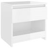 vidaXL Tables de chevet 2 pcs Blanc brillant 40x30x39 cm Aggloméré