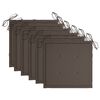 vidaXL Chaises de jardin et coussins taupe lot de 6 Bois teck massif