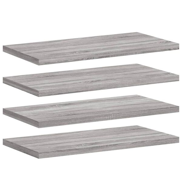 vidaXL &Eacute;tag&egrave;res murales 4 pcs sonoma gris 40x20x1,5 cm bois ing&eacute;nierie