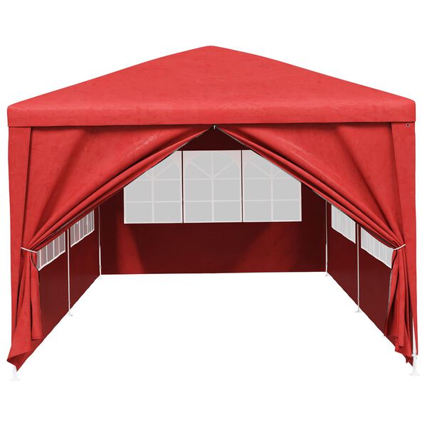 vidaXL Tente de f&ecirc;te avec mur Rouge 600 x 300 x 255 cm PE et acier