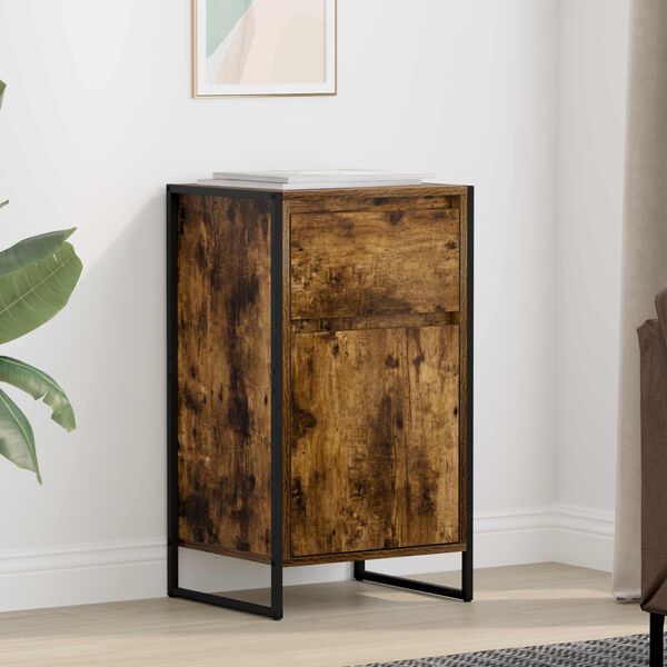 vidaXL Buffet Ch&ecirc;ne Fum&eacute; 81 x 36 x 150.5 cm Bois d'ing&eacute;nierie