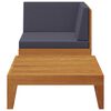 vidaXL Salon de jardin 2 pcs avec coussins Bois d'acacia solide
