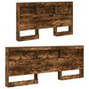 vidaXL T&ecirc;te de lit de rangement Ch&ecirc;ne fum&eacute; 160 cm Bois d'ing&eacute;nierie