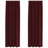 vidaXL Rideaux occultants 2 pcs Bordeaux 140 x 245 cm Velours
