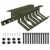 vidaXL Plateau de gestion de c&acirc;bles sous le bureau 2 pc Vert olive