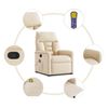 vidaXL Fauteuil inclinable de massage beige tissu microfibre