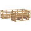 vidaXL Ensemble de canap&eacute;s d'ext&eacute;rieur 7 pc Blanc Bois d'Acacia Massif