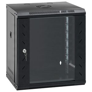 vidaXL Coffret de r&eacute;seau mural 12U 19" IP20 53x40x60 cm