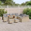 vidaXL Ensemble de canap&eacute; de jardin 14 pcs Beige et Gris clair