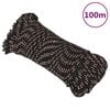 vidaXL Corde de bateau Noir 5 mm 100 m Polypropyl&egrave;ne