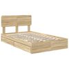 vidaXL Lit de Rangement Ch&ecirc;ne Sonoma 120 x 190 cm Bois d'ing&eacute;nierie