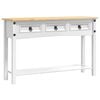 vidaXL Table d'appoint Corona Blanc 114 x 34,5 x 73 cm Pin massif
