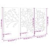 vidaXL D&eacute;corations murales jardin 3 pcs 105x55 cm design d'arbre acier