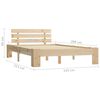vidaXL Cadre de lit sans matelas 140x200 cm bois massif de pin