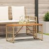 vidaXL Table de jardin Naturel 80 x 40 x 40 cm Acier et Rattan Poly