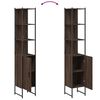 vidaXL Armoire de bain ch&ecirc;ne marron 33x33x185,5 cm bois d'ing&eacute;nierie
