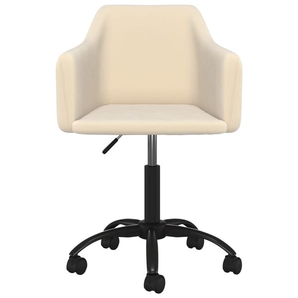 vidaXL Chaises pivotantes &agrave; manger lot de 6 Cr&egrave;me Velours