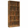vidaXL Biblioth&egrave;que 5 niveaux Ch&ecirc;ne fum&eacute; 80x24x175cm Bois d'ing&eacute;nierie