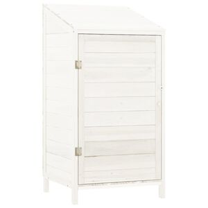 vidaXL Remise de jardin Blanc 55x52x112 cm Bois de sapin solide