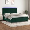 vidaXL Sommier &agrave; lattes de lit avec matelas LED Vert fonc&eacute; 180x200 cm
