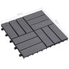 vidaXL Carreaux de terrasse 30pcs D&eacute;lavage gris 30x30 cm Acacia solide
