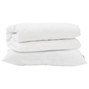 vidaXL Ensemble de Duvet avec oreiller 2 pi&egrave;ces Blanc Microfibre