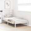 vidaXL Cadre de lit sans matelas blanc 90x190 cm bois massif