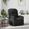 vidaXL Fauteuil de massage inclinable noir cuir v&eacute;ritable