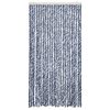 vidaXL Rideau anti-mouches bleu et blanc 100x230 cm chenille