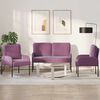 vidaXL Ensembles de canap&eacute;s 3 pcs Violet 115 x 56 x 80 cm Contreplaqu&eacute;