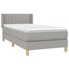 vidaXL Sommier &agrave; lattes de lit avec matelas Gris clair 100x200cm Tissu