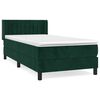 vidaXL Sommier &agrave; lattes de lit et matelas Vert fonc&eacute; 80x200 cm Velours