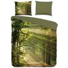 Good Morning Housse de couette WOODS 200x200 cm Vert