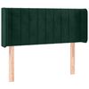 vidaXL T&ecirc;te de lit &agrave; LED Vert fonc&eacute; 83x16x78/88 cm Velours